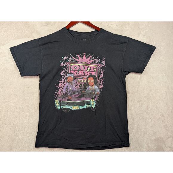 Outkast ATLiens Black Purple Hip-Hop Rap 90s Music Retro Large Graphic Shirt * - Picture 1 of 7
